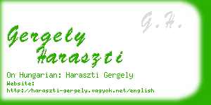 gergely haraszti business card